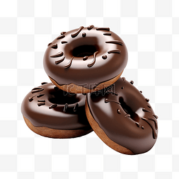 蛋巧克力图片_巧克力甜甜圈 3d 插图