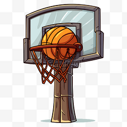 卡通篮球框图片_篮球框 向量