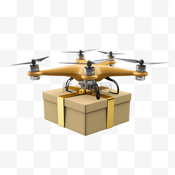 包裹技术图片_3d 渲染无人机交付包裹