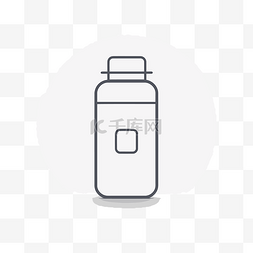 填充背景图片_带填充的水瓶线图标 向量
