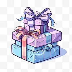 打开的礼品盒图片_庆祝概念的礼品盒卡通风格