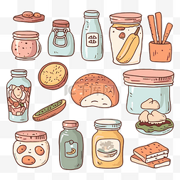 基本ui图片_基本需求剪贴画插图集罐子里的食