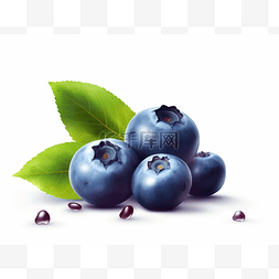 带叶子的蓝莓图片_一群带叶子的蓝莓