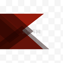 光效三角图片_商务边框红色三角几何