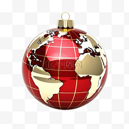 地球抽象图图片_圣诞地球仪图 3d