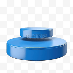 蓝色圆柱图片_產品放置的藍色講台