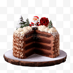 圣诞主题图片_圣诞主题蛋糕，以圣诞老人的形式