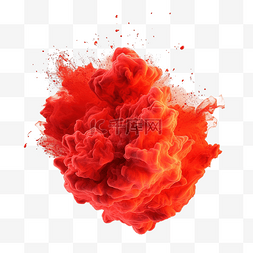 引擎爆炸图片_烟雾和火灾爆炸隔离 3d 渲染