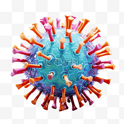 健康問題图片_显微镜下看到的冠状病毒的结构形