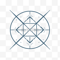 带箭头的圆形符号的矢量轮廓图案