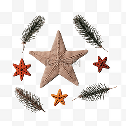 树枝剪刀图片_圣诞树星的手工制品，上面刻着圣