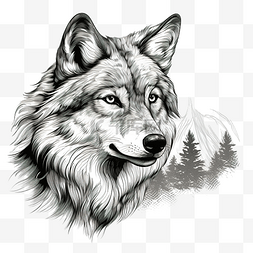 狗图画图片_孤立的狼图画
