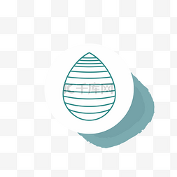 蛋壳设计图片_蓝色背景上带有细线设计的鸡蛋图