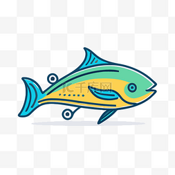 鱼以色彩丰富且简单的图像设计 