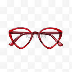 情人节红框心形眼镜
