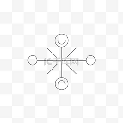 轮廓线图标和圆圈和箭头的标志 
