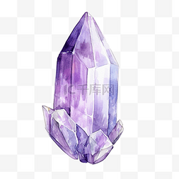 水晶紫龙晶水彩插图
