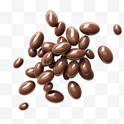 巧克力花生图片_巧克力涂层豆类糖果在空气中流动