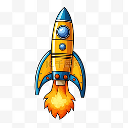 太空飞船火箭卡通