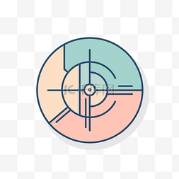箭头和圆圈图片_显示箭头和圆圈的抽象图标 向量