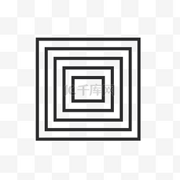 方形设计的黑白插图 向量