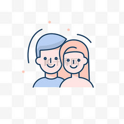 幸福的颜色图片_图标人物图标情侣爱情插画 向量