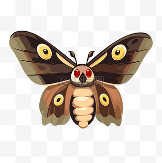 飞蛾剪贴画飞蛾卡通艺术人物msica 向量