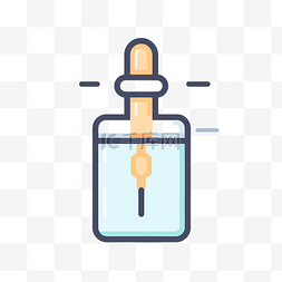 流感背景图片_带有移液器瓶图标的液体瓶 向量