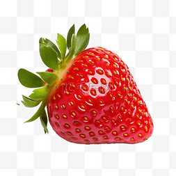 白色背景绿叶图片_白色背景绿叶的大新鲜成熟红草莓