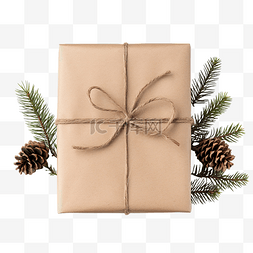 圣诞假期零废纸礼品盒包装带标签