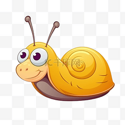 黏的图片_可爱的蜗牛有趣的昆虫