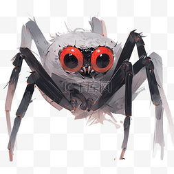 红眼睛的蜘蛛万圣节派对画