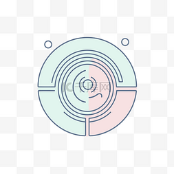 带有线条和颜色的圆的插图 向量