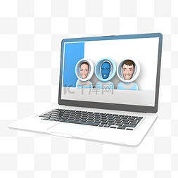 视频聊天图片_视频通话中的 3d 朋友