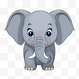大象脸动物卡通