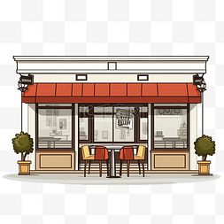 木材窗套矢量图图片_显示餐馆前面的矢量图