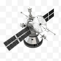 月亮轨道图片_人造卫星的 3d 插图