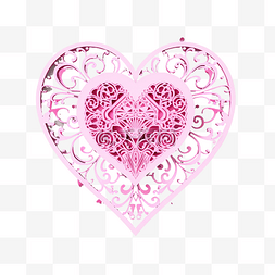 心形文字装饰框图片_生日快乐粉红色的心爱与装饰装饰