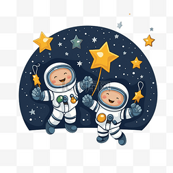 宇航员为太空中穿着圣诞属性的明