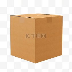 瓦楞图片_带棕色盖的纸板箱隔离包装盒