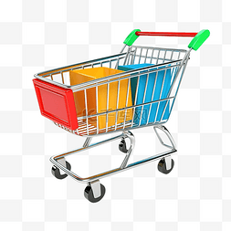 cart marketing 3d 插图