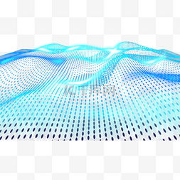 科技抽象曲线图片_大数据波纹光效横图未来