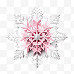 白色和粉色图片_灰色装饰雪花白色和粉色