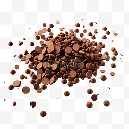 美味巧克力片的散落巧克力片巧克