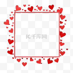 折纸框图片_纸心边框框架情人节
