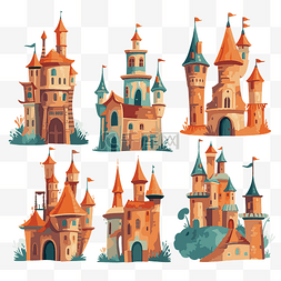 地中海台灯图片_城堡剪贴画水彩童话城堡插图集孤