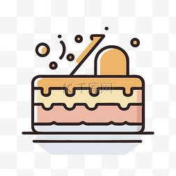 蛋糕线矢量图