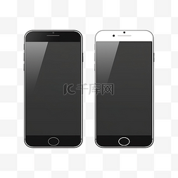 手机展示图片_智能手机智能手机黑色和白色智能
