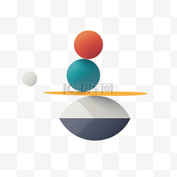 金属风格背景图片_最小风格的平衡球插图