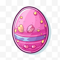 可爱的动画粉红色复活节彩蛋 向